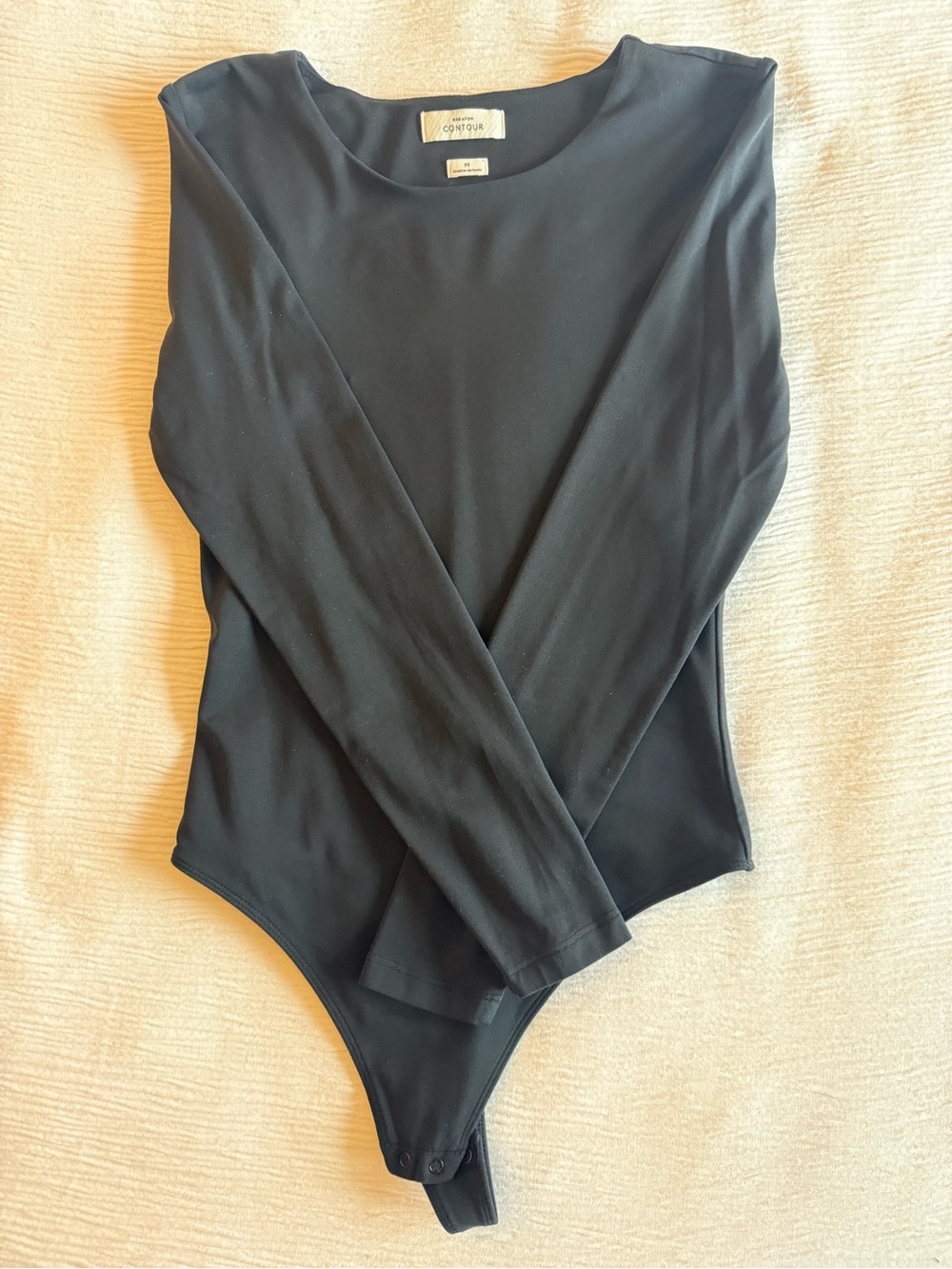 Aritzia Babaton Contour Black Long Sleeve Bodysuit
